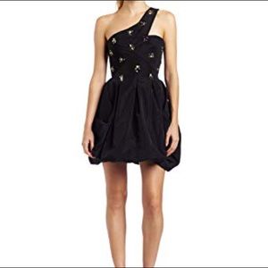 BCBG Women's One Shoulder Taffeta Dress